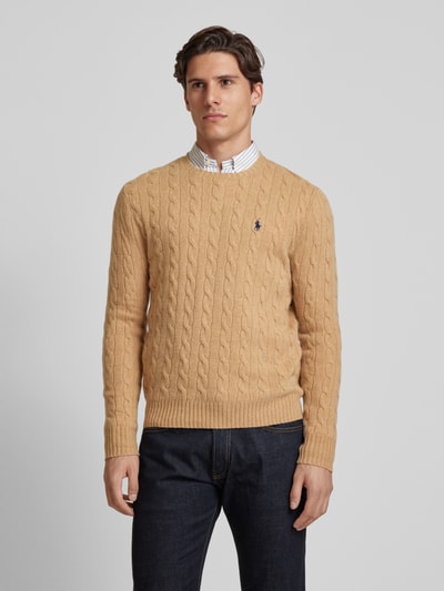 Peek & Cloppenburg Polo Ralph LaurenPullover Mit Logo-Stitching In Camel