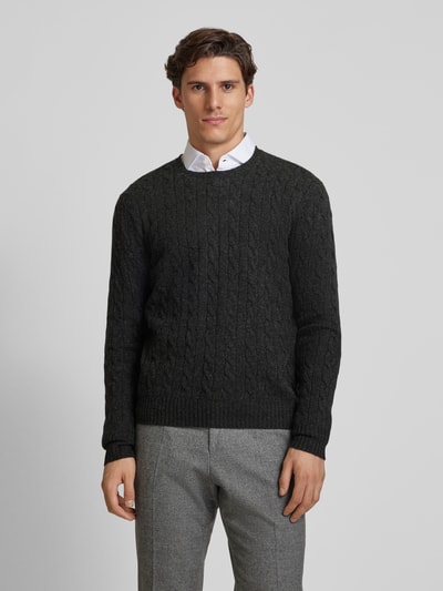 Peek & Cloppenburg Polo Ralph LaurenPullover Mit Logo-Stitching In Dunkelgrau Melange