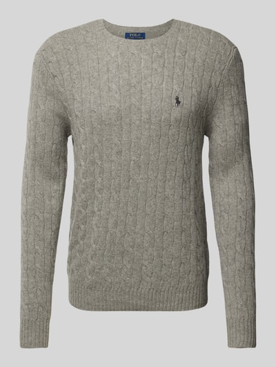 Peek & Cloppenburg Polo Ralph LaurenPullover Mit Logo-Stitching In Dunkelgrau