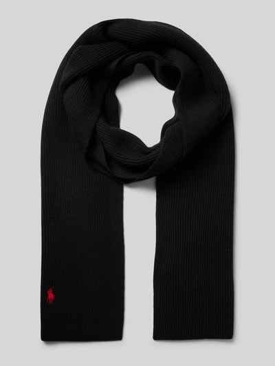 Peek & Cloppenburg Polo Ralph LaurenSchal aus Wolle mit Label-Stickerei in black