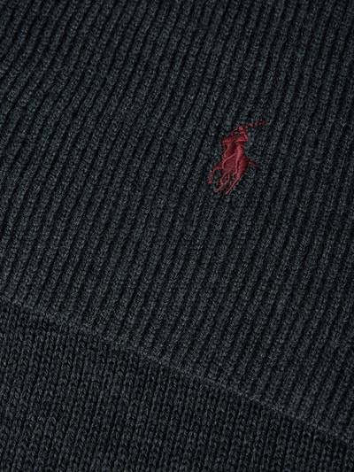 Peek & Cloppenburg Polo Ralph LaurenSchal Aus Wolle Mit Label-Stickerei In Anthrazit