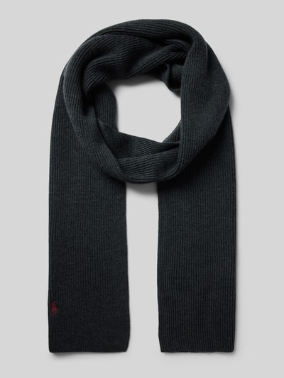 Peek & Cloppenburg Polo Ralph LaurenSchal aus Wolle mit Label-Stickerei in anthrazit