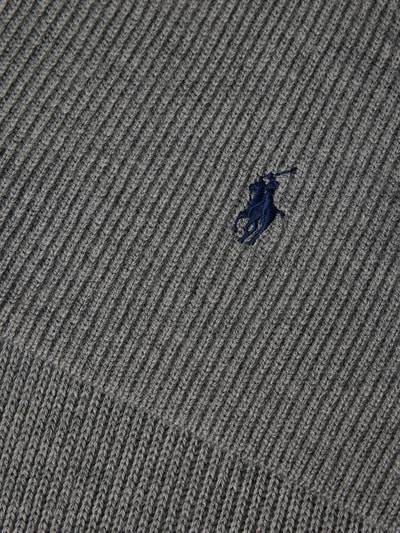 Peek & Cloppenburg Polo Ralph LaurenSchal Aus Wolle Mit Label-Stickerei In Silber