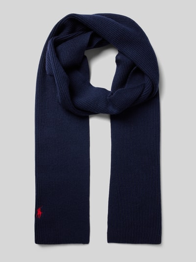 Peek & Cloppenburg Polo Ralph LaurenSchal aus Wolle mit Label-Stickerei in marine