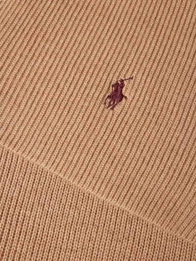 Peek & Cloppenburg Polo Ralph LaurenSchal Aus Wolle Mit Label-Stickerei In Camel