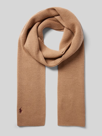 Peek & Cloppenburg Polo Ralph LaurenSchal aus Wolle mit Label-Stickerei in camel