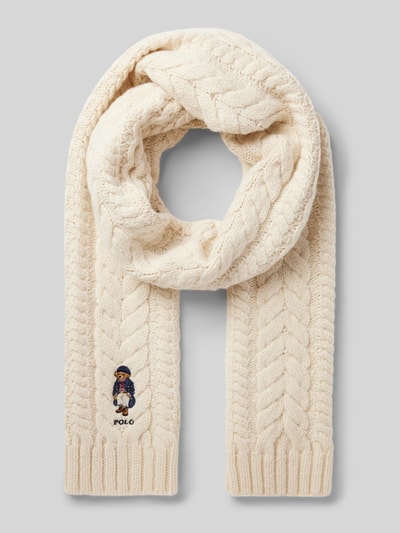 Peek & Cloppenburg Polo Ralph LaurenSchal mit Label-Stickerei in ecru