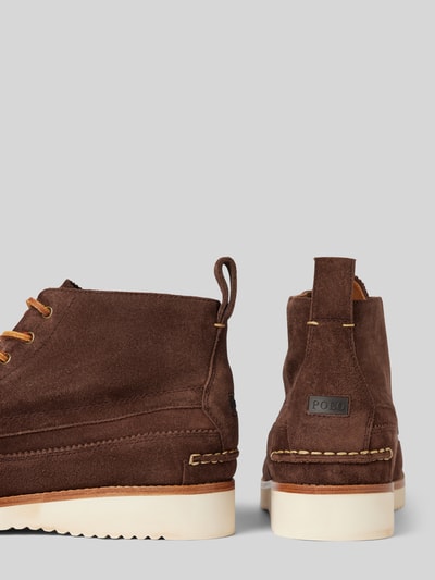 Peek & Cloppenburg Polo Ralph LaurenSchnürboots Aus Leder Mit Ziernaht Modell 'RANGER' In Dunkelbraun