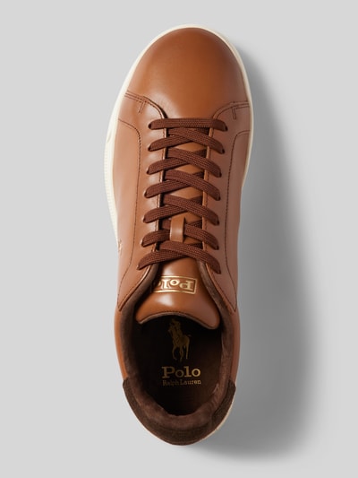Peek & Cloppenburg Polo Ralph LaurenSneaker Aus Leder Mit Logo-Print In Cognac