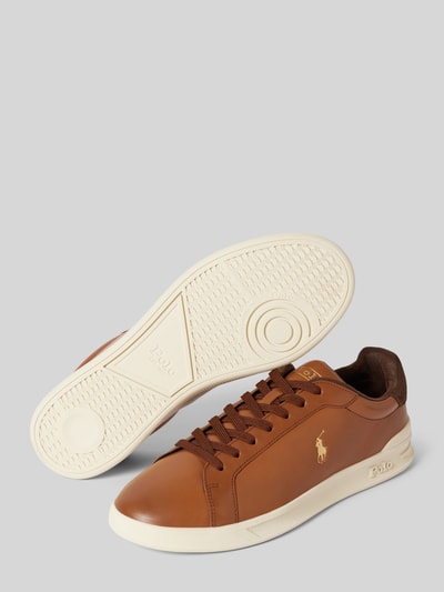 Peek & Cloppenburg Polo Ralph LaurenSneaker Aus Leder Mit Logo-Print In Cognac