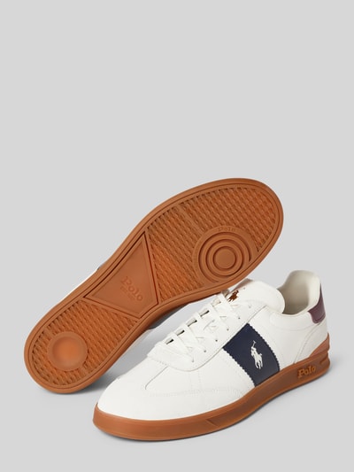 Peek & Cloppenburg Polo Ralph LaurenSneaker Aus Leder Mit Logo-Stitching Modell 'AERA' In Weiss