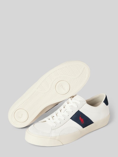 Peek & Cloppenburg Polo Ralph LaurenSneaker Aus Leder Mit Logo-Stitching Modell 'SAYER' In Weiss