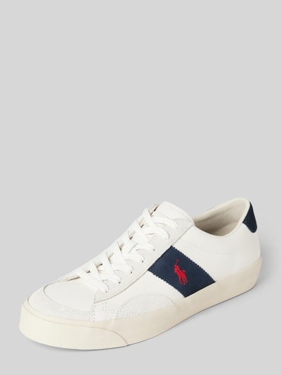 Peek & Cloppenburg Polo Ralph LaurenSneaker Aus Leder Mit Logo-Stitching Modell 'SAYER' In Weiss