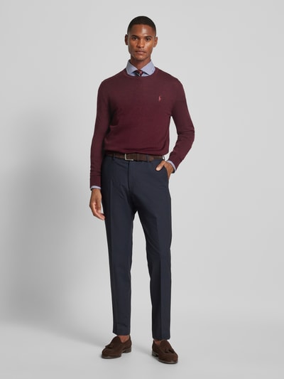 Peek & Cloppenburg Polo Ralph LaurenStrickjacke mit Logo-Stitching in bordeaux