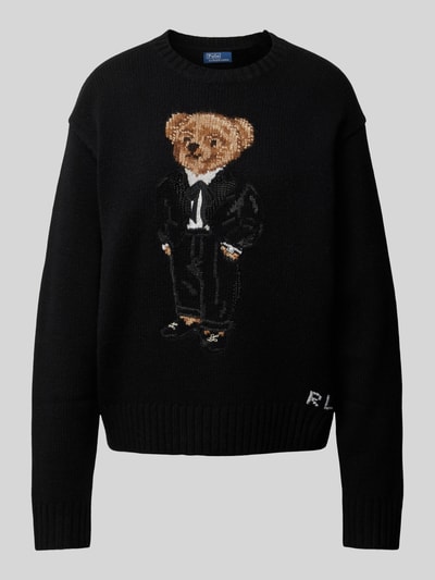 Peek & Cloppenburg Polo Ralph LaurenStrickpullover Mit Label-Stitching In Black