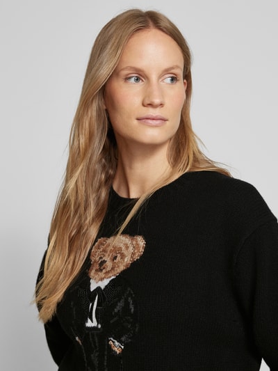 Peek & Cloppenburg Polo Ralph LaurenStrickpullover Mit Label-Stitching In Black