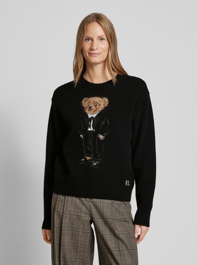 Peek & Cloppenburg Polo Ralph LaurenStrickpullover Mit Label-Stitching In Black