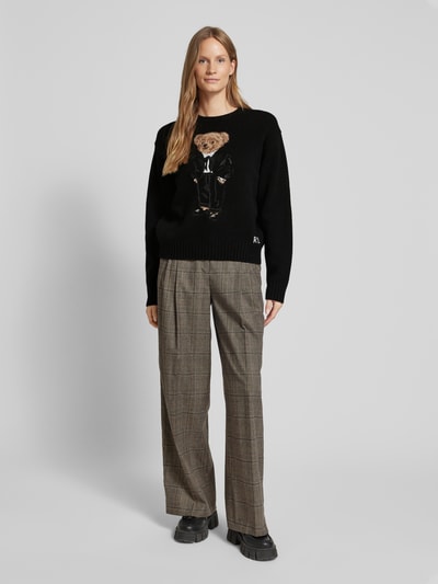 Peek & Cloppenburg Polo Ralph LaurenStrickpullover mit Label-Stitching in black