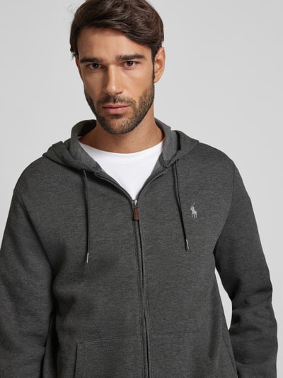 Peek & Cloppenburg Polo Ralph LaurenSweatjacke Mit Logo-Stitching In Graphit
