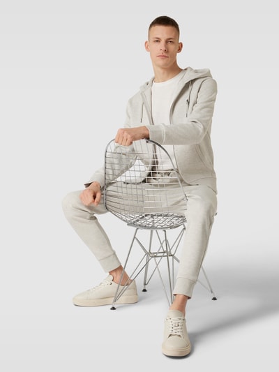 Peek & Cloppenburg Polo Ralph LaurenSweatjacke mit Logo-Stitching in hellgrau