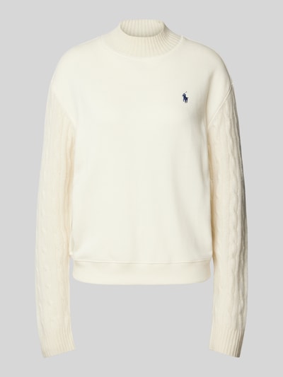 Peek & Cloppenburg Polo Ralph LaurenSweatshirt Mit Gerippten Abschlüssen In Ecru
