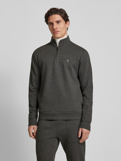 Peek & Cloppenburg Polo Ralph LaurenSweatshirt Mit Troyer-Kragen In Anthrazit Melange