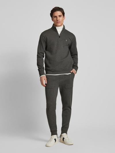 Peek & Cloppenburg Polo Ralph LaurenSweatshirt mit Troyer-Kragen in anthrazit melange