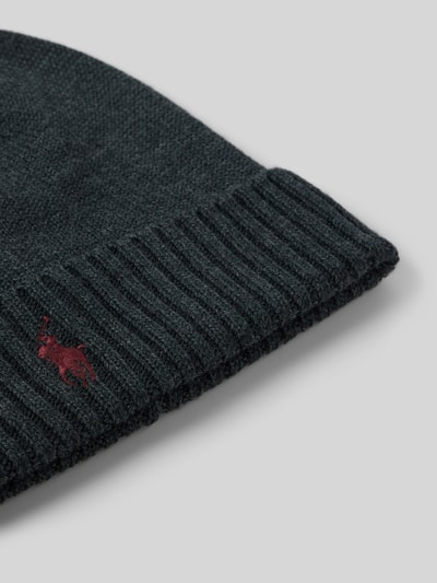 Peek & Cloppenburg Polo Ralph LaurenWollmütze In Strick-Optik In Anthrazit