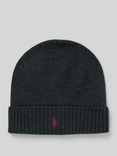 Peek & Cloppenburg Polo Ralph LaurenWollmütze in Strick-Optik in anthrazit