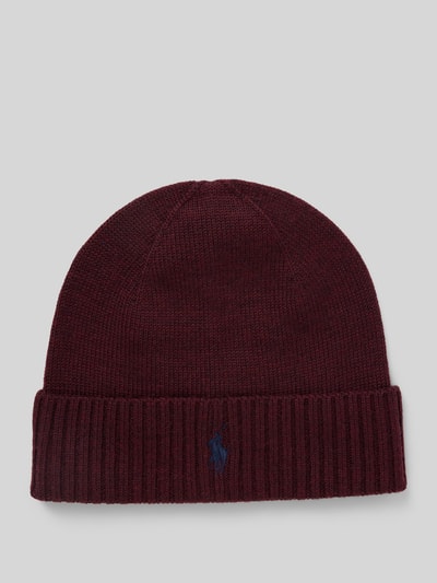 Peek & Cloppenburg Polo Ralph LaurenWollmütze in Strick-Optik in bordeaux