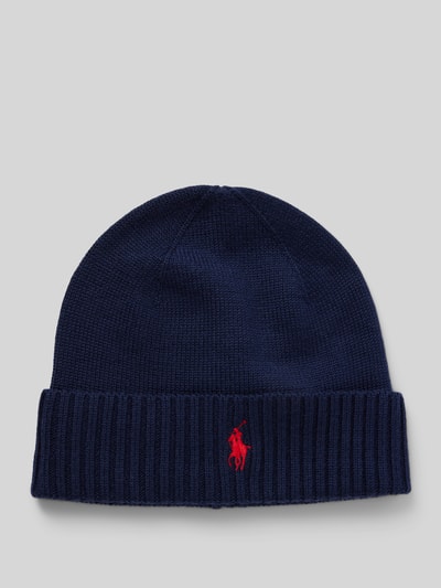 Peek & Cloppenburg Polo Ralph LaurenWollmütze in Strick-Optik in dunkelblau