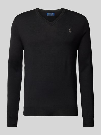 Peek & Cloppenburg Polo Ralph LaurenWollpullover Mit Logo-Stitching In Black