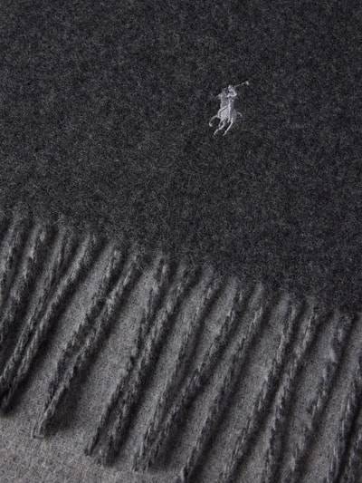 Peek & Cloppenburg Polo Ralph LaurenWollschal Mit Logo-Stitching In Anthrazit