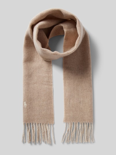 Peek & Cloppenburg Polo Ralph LaurenWollschal mit Logo-Stitching in beige