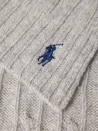 Peek & Cloppenburg Polo Ralph LaurenWollschal Mit Logo-Stitching In Hellgrau
