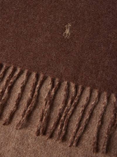Peek & Cloppenburg Polo Ralph LaurenWollschal Mit Logo-Stitching In Mittelbraun