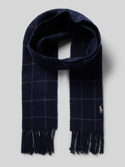 Peek & Cloppenburg Polo Ralph LaurenWollschal mit Logo-Stitching in marine
