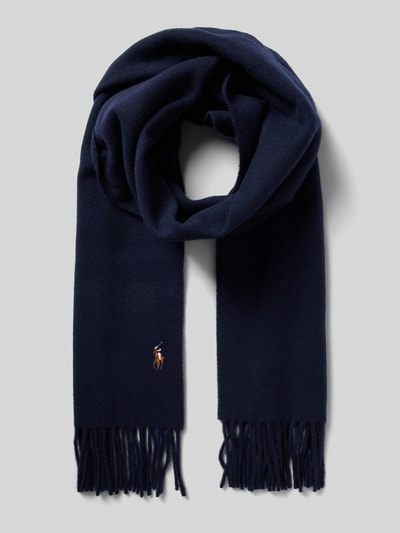 Peek & Cloppenburg Polo Ralph LaurenWollschal mit Logo-Stitching in marine