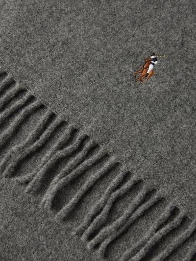 Peek & Cloppenburg Polo Ralph LaurenWollschal Mit Logo-Stitching In Mittelgrau Melange