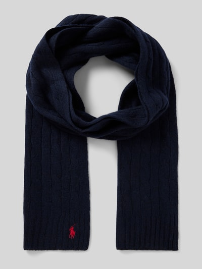 Peek & Cloppenburg Polo Ralph LaurenWollschal mit Logo-Stitching in marine