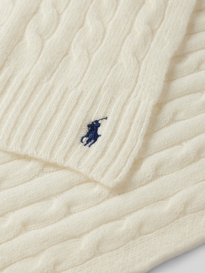 Peek & Cloppenburg Polo Ralph LaurenWollschal Mit Logo-Stitching In Offwhite