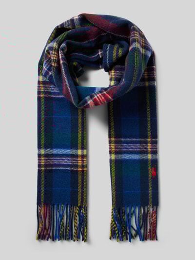 Peek & Cloppenburg Polo Ralph LaurenWollschal mit Logo-Stitching in royal