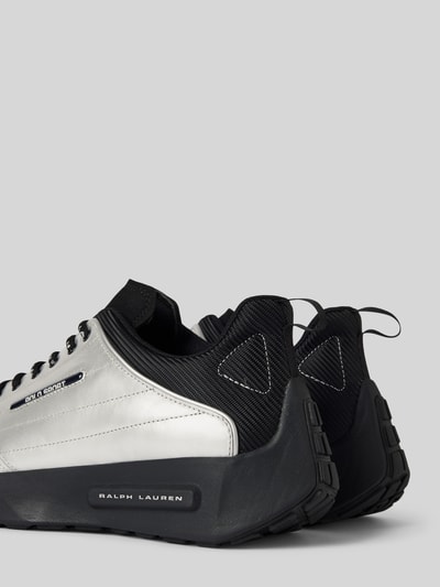 Peek & Cloppenburg Polo SportLedersneaker In Metallic In Silber