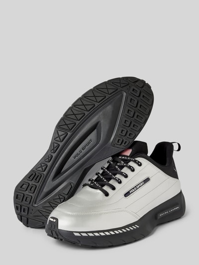 Peek & Cloppenburg Polo SportLedersneaker In Metallic In Silber