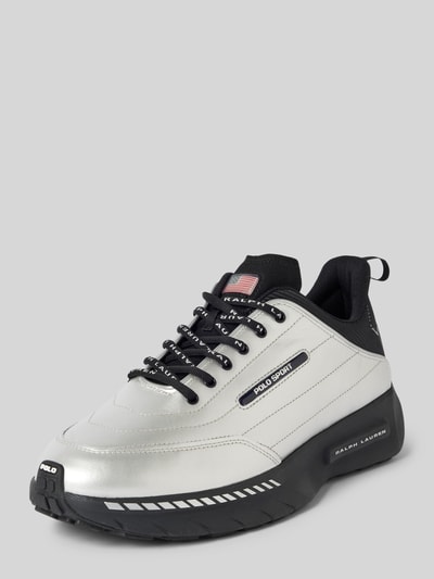 Peek & Cloppenburg Polo SportLedersneaker in metallic in silber