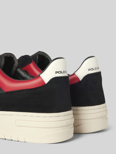 Peek & Cloppenburg Polo SportLedersneaker Mit Label-Detail In Black