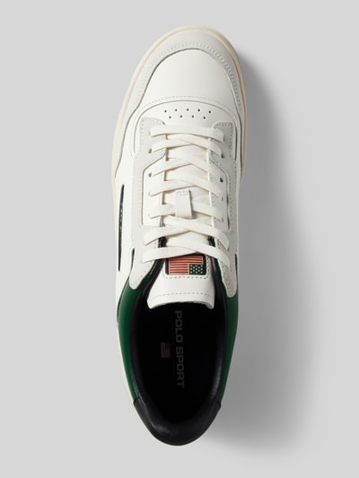Peek & Cloppenburg Polo SportLedersneaker Mit Label-Detail In Weiss