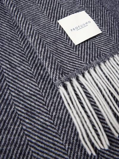 Peek & Cloppenburg ProfuomoSchal Aus Wolle Mit Label-Patch In Marine