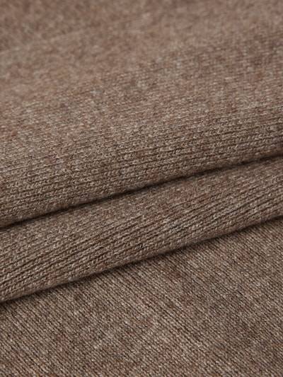 Peek & Cloppenburg ProfuomoWollschal Mit Label-Patch In Dunkelbraun Melange