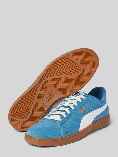Peek & Cloppenburg PumaLedersneaker Mit Label-Details Modell 'Smash 3.0' In Hellblau